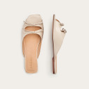 Trudy Slides, cream gloss